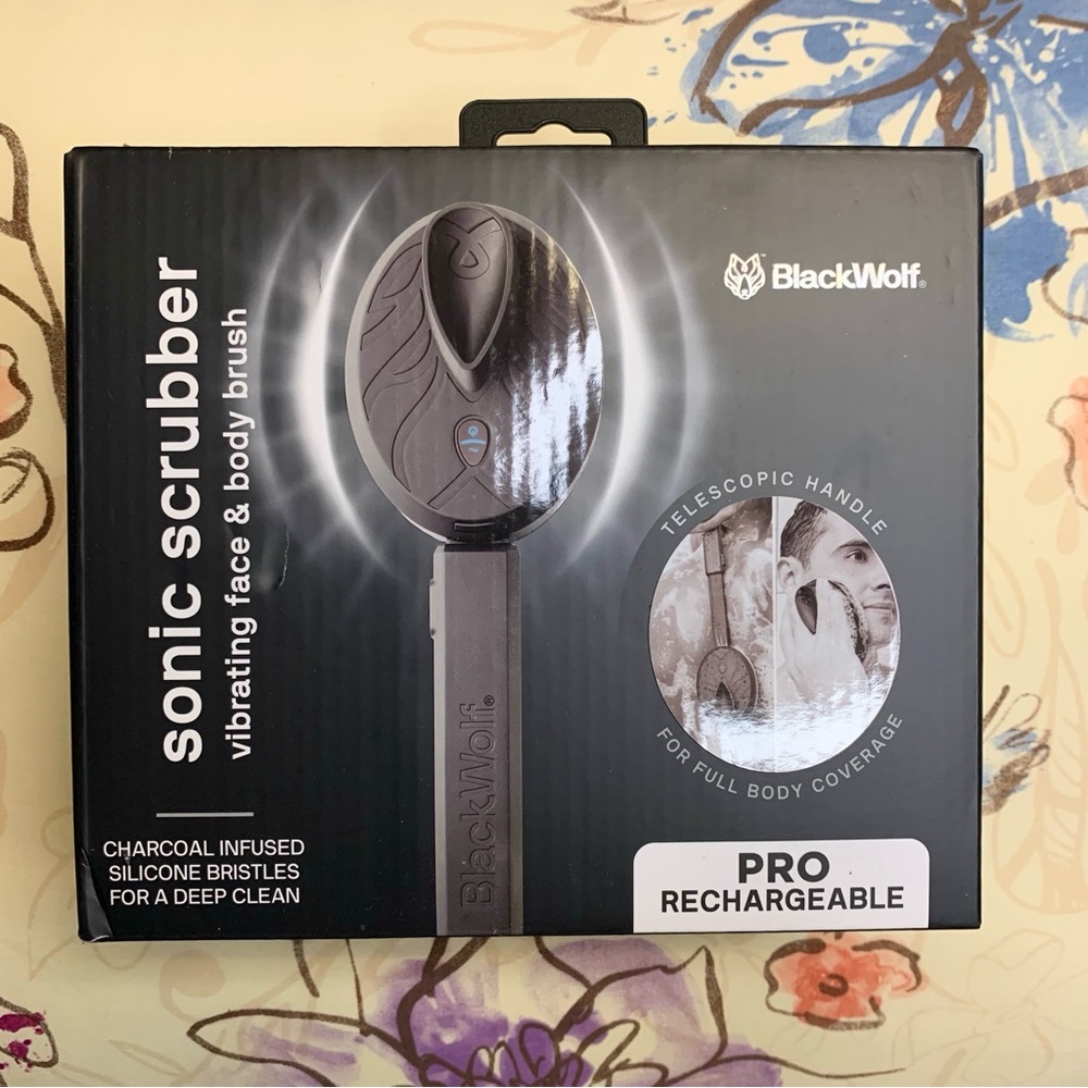 💛 Black Wolf Sonic Scrubber Vibrating Face and Body Brush NWT
